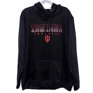 Colosseum Indiana Hoosiers Black Hoodie Sweatshirt Mens XXL NCAA College